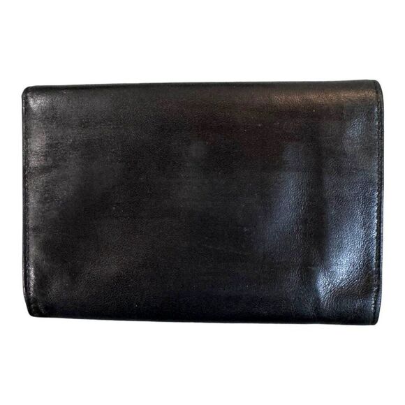 Prada Black Leather Tri-Fold Wallet With Box & Card Holder Gift Made In Italy - Picture 4 of 8